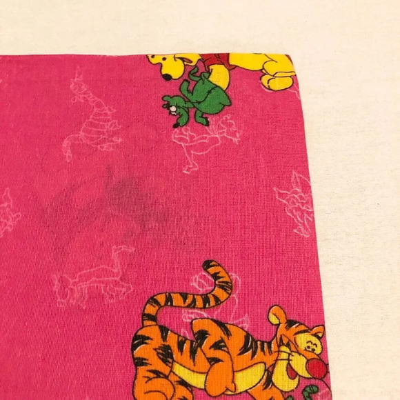 Vtg 2 Winnie The Pooh Pillow Cases Hand Puppets Pink 22.5 x 14.5 - Picture 11 of 16